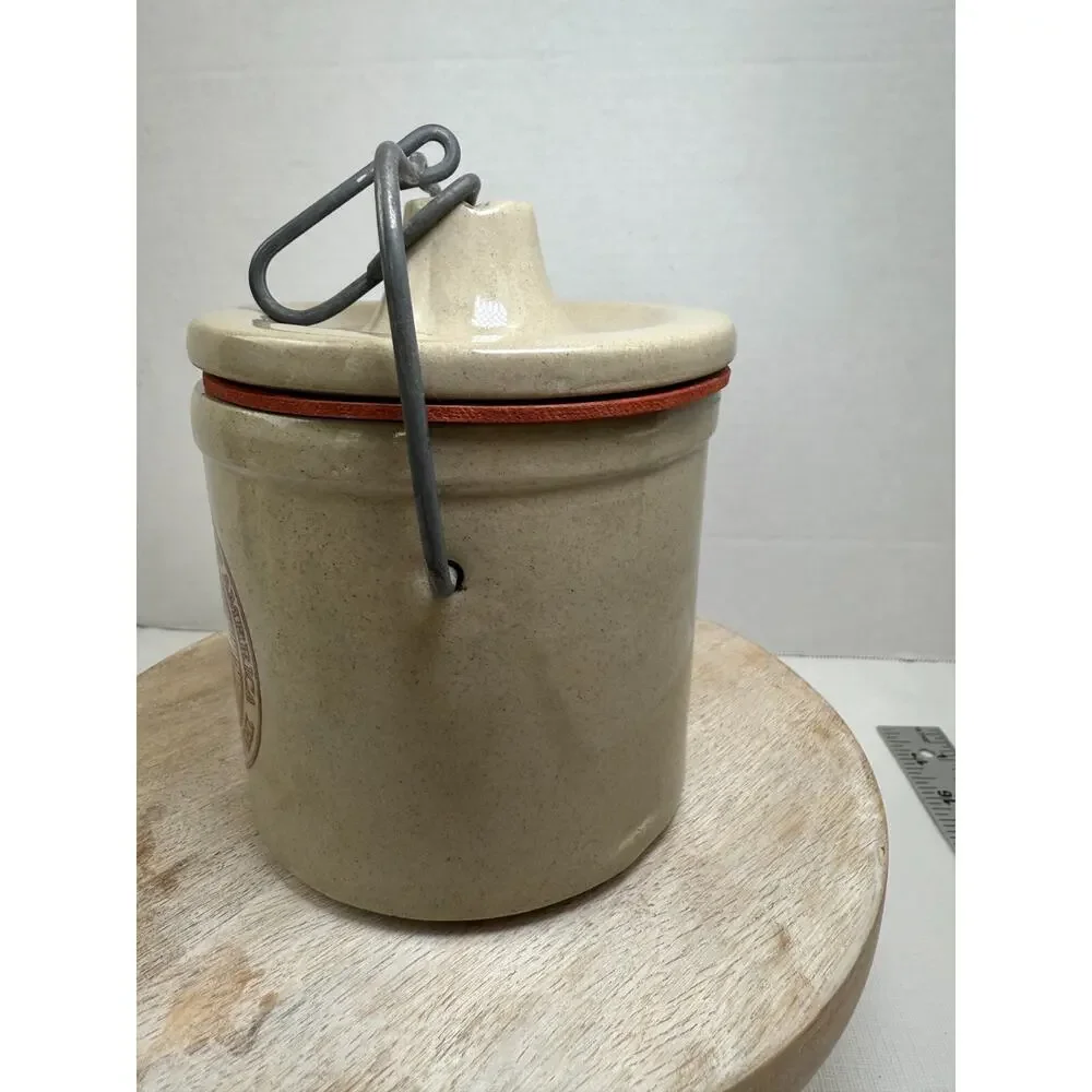 Stoneware Butter Cheese Crock The Great Seal the United States America VTG *READ